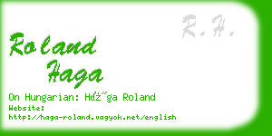 roland haga business card